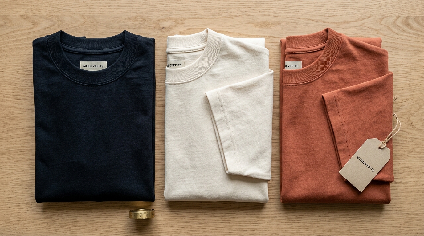 Modevofits t-shirts in three colors